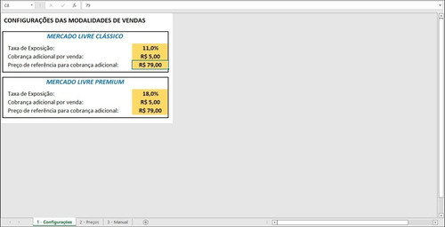 Planilha Para Precificação De Produtos Mercado Livre