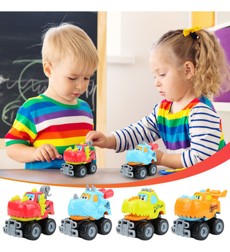 Coche De Dinosaurio Bebé Pull Back Engineering Coche De Jugu