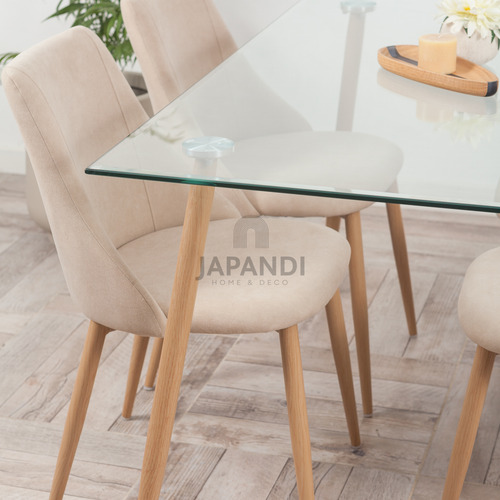 Mesa Bari Comedor Vidrio Rectangular 1,20 X 80 Premium