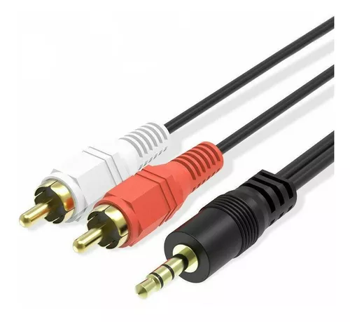 Cable Audio Jack 3.5mm A 2 Rca Macho 3 Mts Premium ®