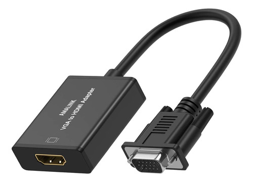 Ama Adaptador Vga Hdmi Cable Macho Hembra 1080p Audio Usb