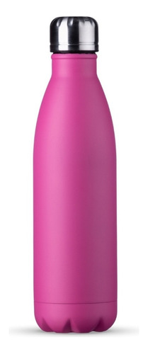 Garrafa Inox Personalizada 750ml Squeeze De Água Academia Cor Rosa