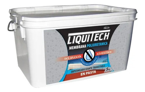 Impermeabilizante Membrana En Pasta Liquitech 5kg Color Blanco