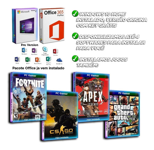 Imagem 4 de 5 de Pc Gamer Completo I7 16gb Ssd Nfe + Garantia + Bônus