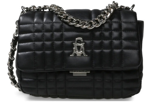 Bolsa Steve Madden Bterra-q Color Negro Con Correa De Cadena Para Mujer