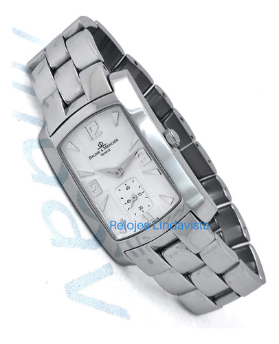 Reloj Baume Mercier Hampton Rectángulo Acero Blanco