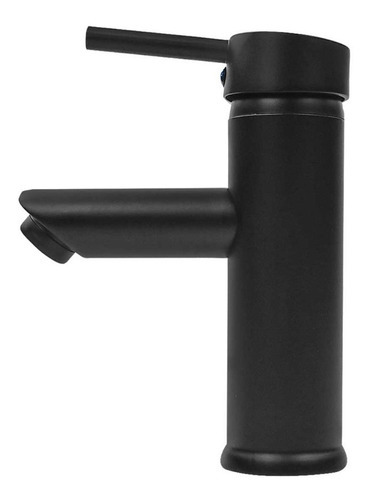 Monomando Para Lavabo Genflux Mmla170bk Cuello Corto Negro M Color Negro Mate