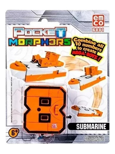 Pocket Morphers Números Transformables 8 - Submarino