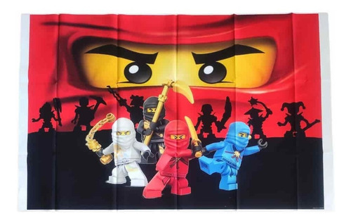 Imagen 1 de 1 de Pancarta Decoración Fiesta Lego Ninja Tamaño 1.20 X 80 Cms