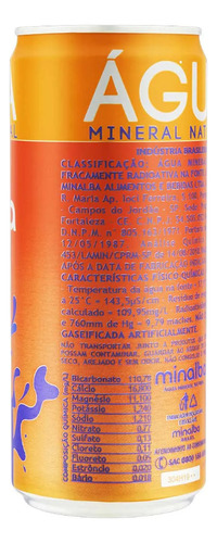 Kit 12x Água Mineral Minalba Com Gás 310ml