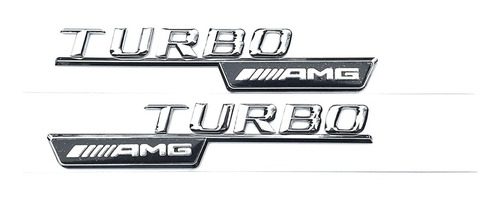 Emblema Mercedes Turbo 4matic Amg Lateral Costado X2 Unidade