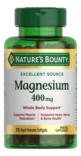 Natures Bounty Magnesio 400 Mg 75 Cápsulas Blandas