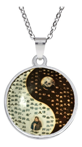 Dije Yin Yang + Cadena De Regalo Para Hombre O Mujer Joyería