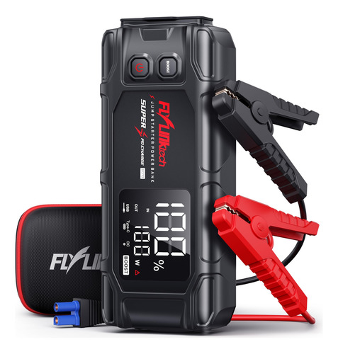 Arrancador De Batería 6000a 26800mah Con Carga Rápida Y Led