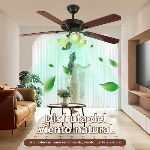 Ventilador De Techo Modernos 52 Pulgadas Con Temporización