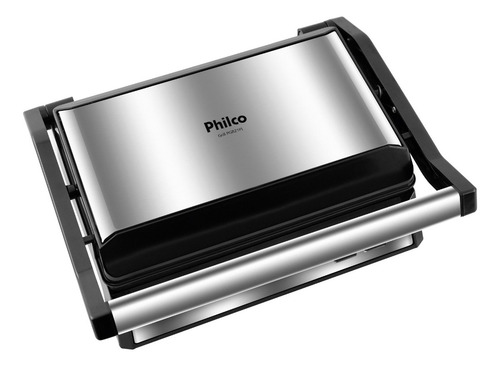 Grill E Sanduicheira Maxx Clean 1000w Inox Philco 110v Cinza