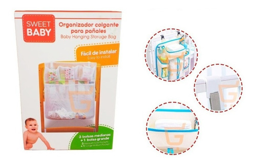 Organizador Colgante Para Pañales O Articulos De Bebe Pañal.