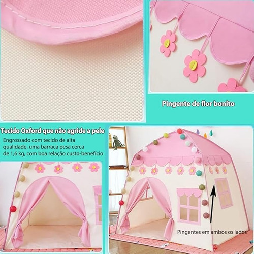 Carpa Casa Para Niñas Niños Carpa Plegable Princesa Juguete