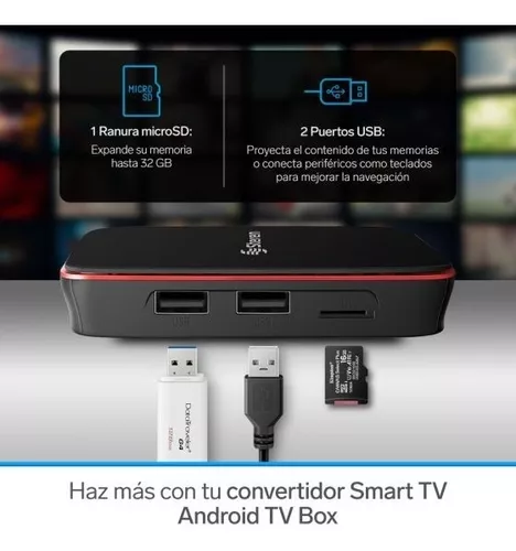 Convertidor Smart Tv Steren Intv-110 Android Tv Box Hdmi Fhd
