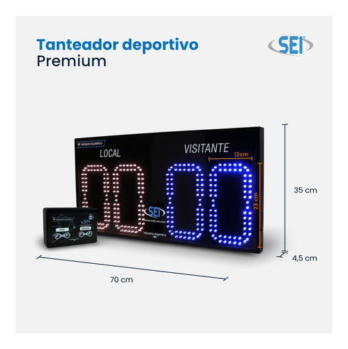 Tablero Tanteador Deportivo Futsal,volley, Handball, Futbol