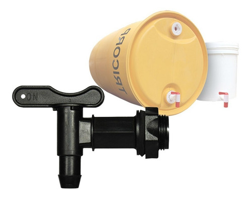 Llave Válvula Para Contenedor O Tambo De 200 Litros Mv-5 Color Negro