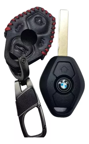  WAFERN - Funda de piel para llavero BMW sin llave F15 X5 F16 X6  X-Series en color negro : Automotriz