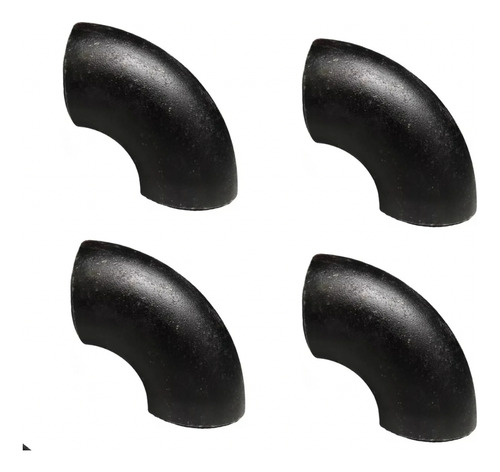 Codo Soldable 4 X 90 De Acero Al Carbón C-40 4 Piezas
