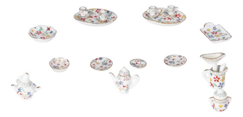 Juego De Tazas De Té Para Casa De Muñecas, Escala 1:12, Mini