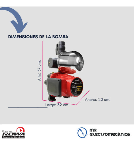 Imagen 9 de 10 de Bomba Presurizadora De Agua Rowa Tango Press 20 Envio Gratis