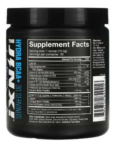 Jnx The Jinx Hydra Bcaa Aminoacidos Electrolit 30serv Mf Sabor Mora Azul