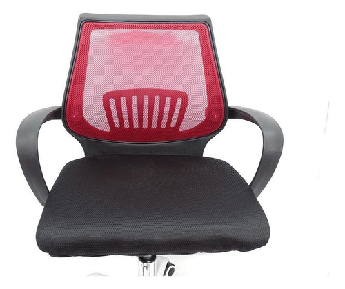 Imagen 4 de 4 de Silla de oficina con respaldo rojo Home40 negra y roja