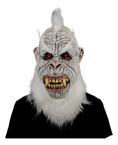 Máscara Latex Yeti Monstruos Leyendas Leyendas Halloween Color Blanco / White