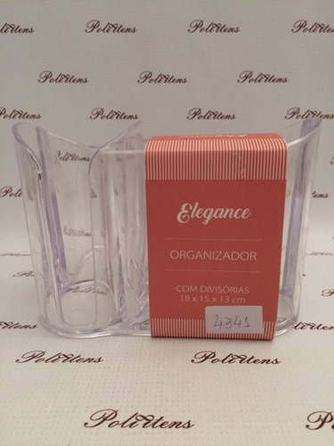 Imagem 7 de 7 de Organizador Cosmeticos Acrilico 3 Cavidades 18x15x13cm K4341
