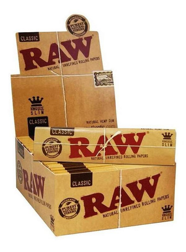 Seda Raw Classic King Size Caixa Com 50