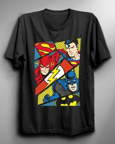 Polera De Mujer De Dc - Superman Flash Batman