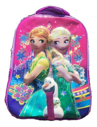 Mochila Escolar Frozen Para Niñas Relieve 3d Infaltil 35 L