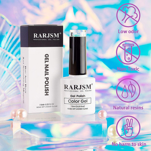 Rarjsm Esmalte Gel Rosa Intenso, 0.3 Fl Oz