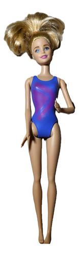 Barbie Mattel 1186mj. Traje De Baño  Cabello Rubio - Púrpura