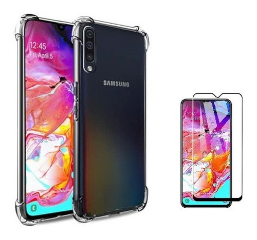 Carcasa Antishock Para Samsung A70 + Lamina Completa