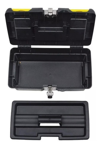 Caja de herramientas Stanley 16-013 de plástico 206mm x 403mm x 181mm negra y amarilla