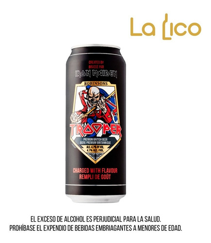 Cerveza Trooper Lata 500ml - mL a $30