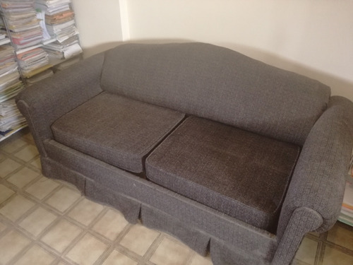 Sofa Cama De 2 Plazas, Con Mecanismo De Hierro Y Madera