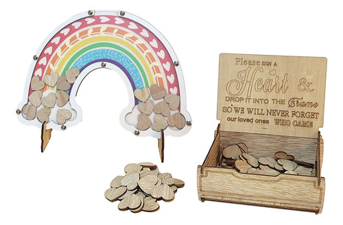 Libro De Visitas Boda Arco Iris Caja Drop For Fiesta Favor