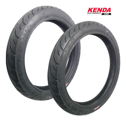Par Pneu Neo Moto 80/90-16 + 70/90-16 Kenda S/ Câmara