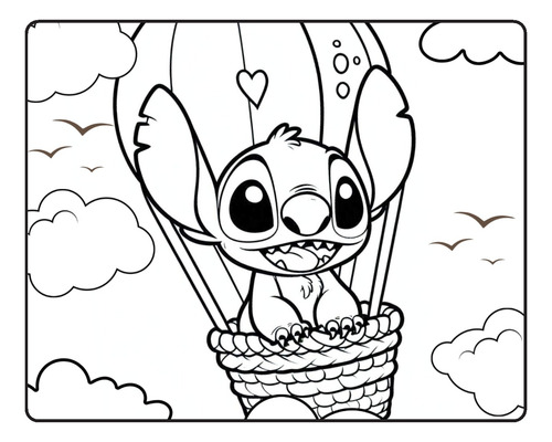 Livro De Colorir Stitch Capa Holográfica Dura 50 Desenhos Folha 180 G Wire-o Estilo Bobbie Goods Caderno Pintar Livro Colorir Para Adultos E Crianças Stitch Menina