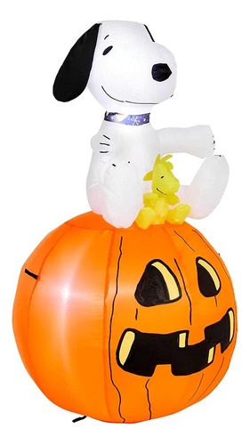 Gemmy Industrias Halloween Peanuts Snoopy Con Woodstock Sen.