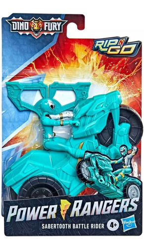 Power Rangers - Dino Fury - Ranger Verde Con Vehículo