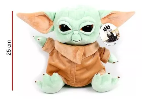 Peluche Baby Yoda Star Wars verde tamaño mediano