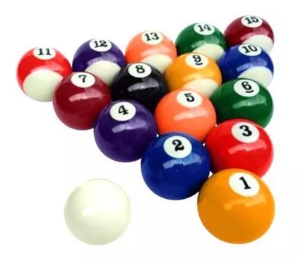 Jogo Bolas De Bilhar Snooker Sinuca 52mm 16 Peças