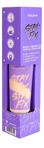 Base Liquida Matte Acido Hialuronico Stay Fix Ruby Rose 